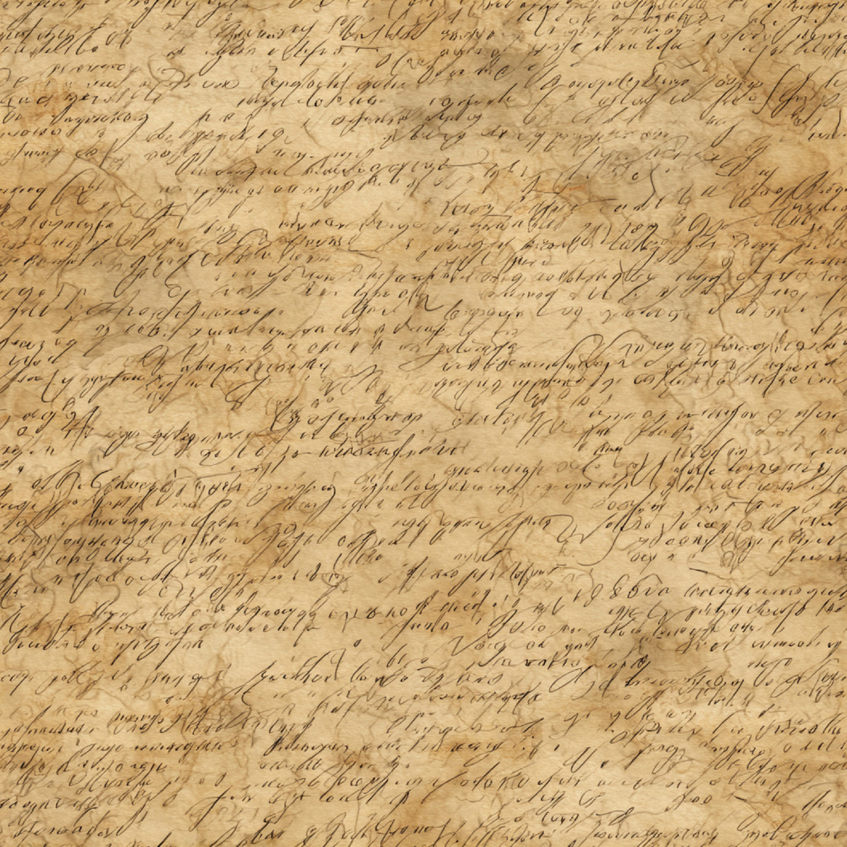Vintage Handwritten Script Pattern 32 Quilting Cotton Fabric