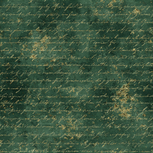 Vintage Handwritten Script Pattern 35 Quilting Cotton Fabric