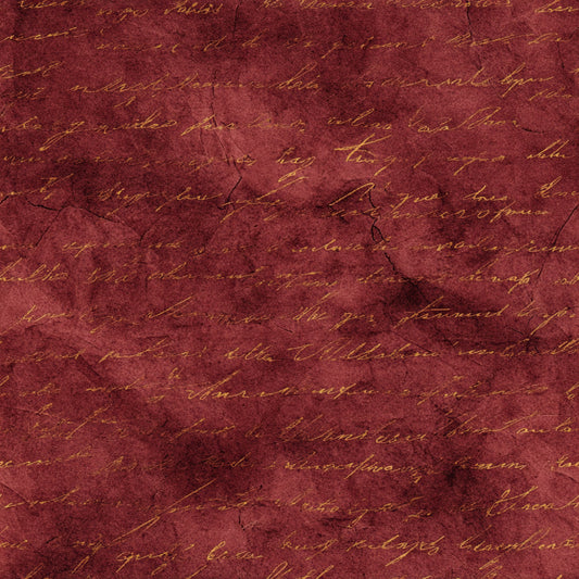 Vintage Handwritten Script Pattern 4 Quilting Cotton Fabric