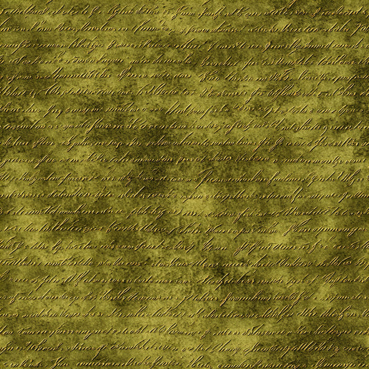 Vintage Handwritten Script Pattern 5 Quilting Cotton Fabric