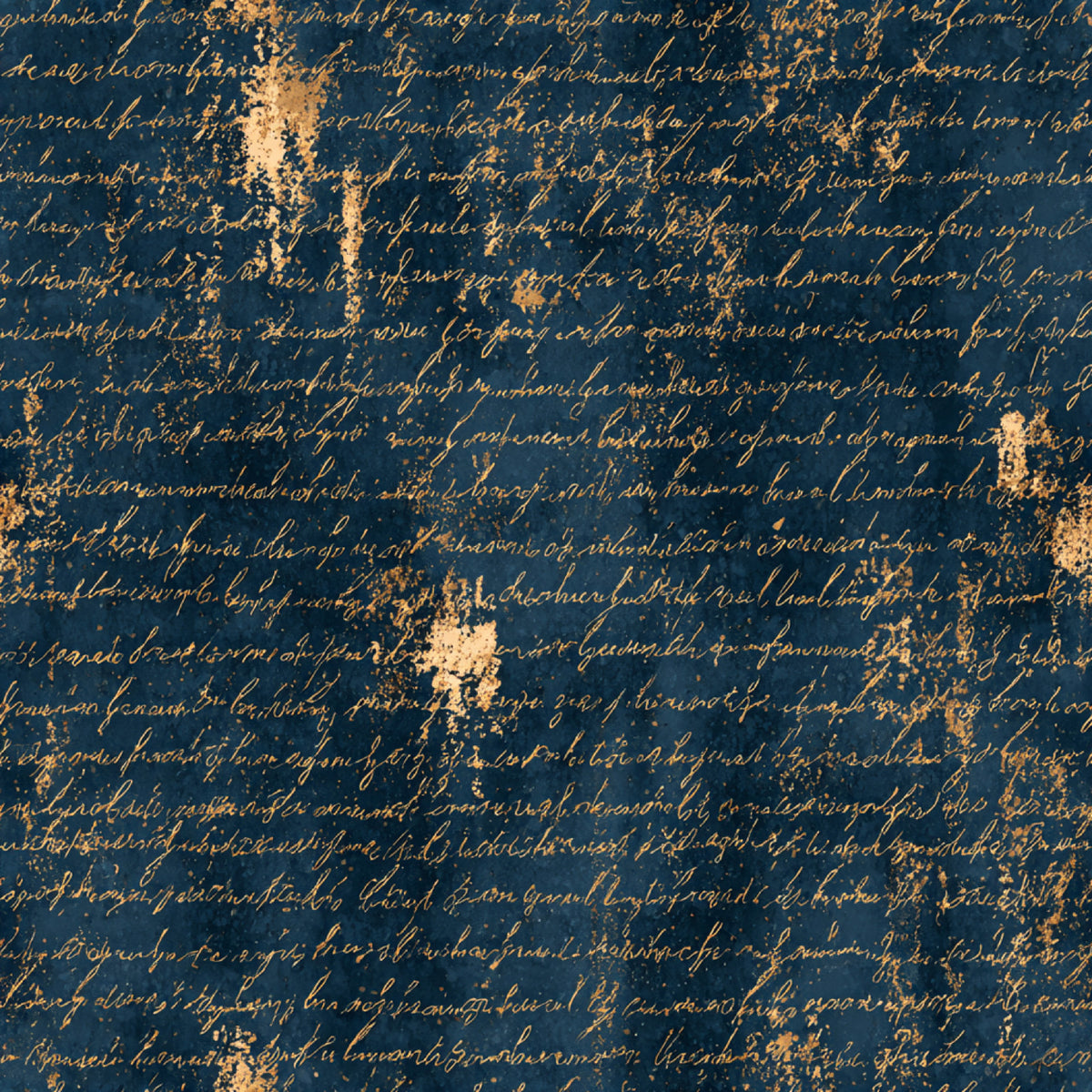 Vintage Handwritten Script Pattern 6 Quilting Cotton Fabric