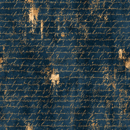 Vintage Handwritten Script Pattern 6 Quilting Cotton Fabric