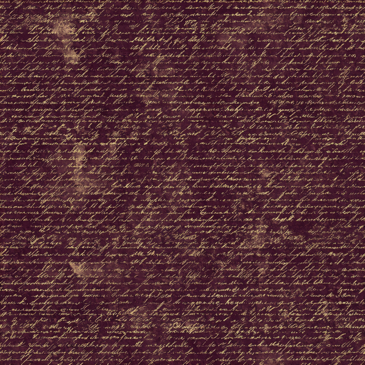 Vintage Handwritten Script Pattern 7 Quilting Cotton Fabric