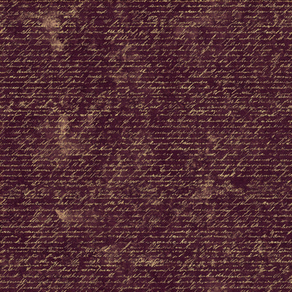 Vintage Handwritten Script Pattern 7 Quilting Cotton Fabric