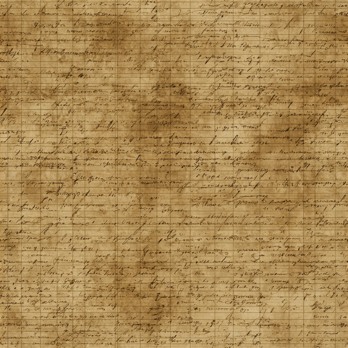 Vintage Handwritten Script Pattern 9 Quilting Cotton Fabric
