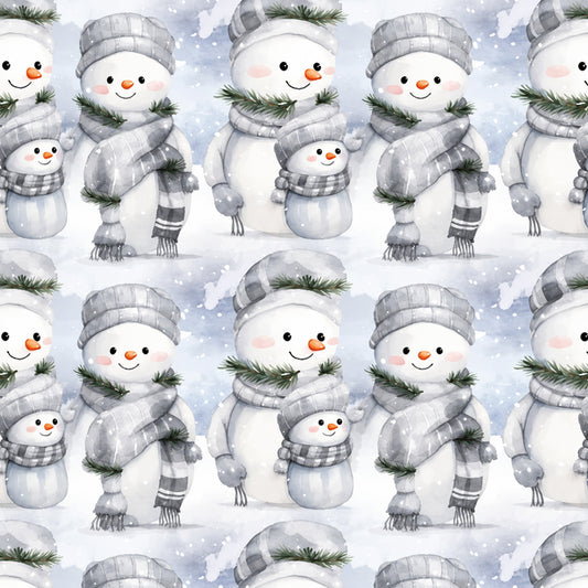 Vintage Icy Silver Christmas Pattern 6 Quilting Cotton Fabric