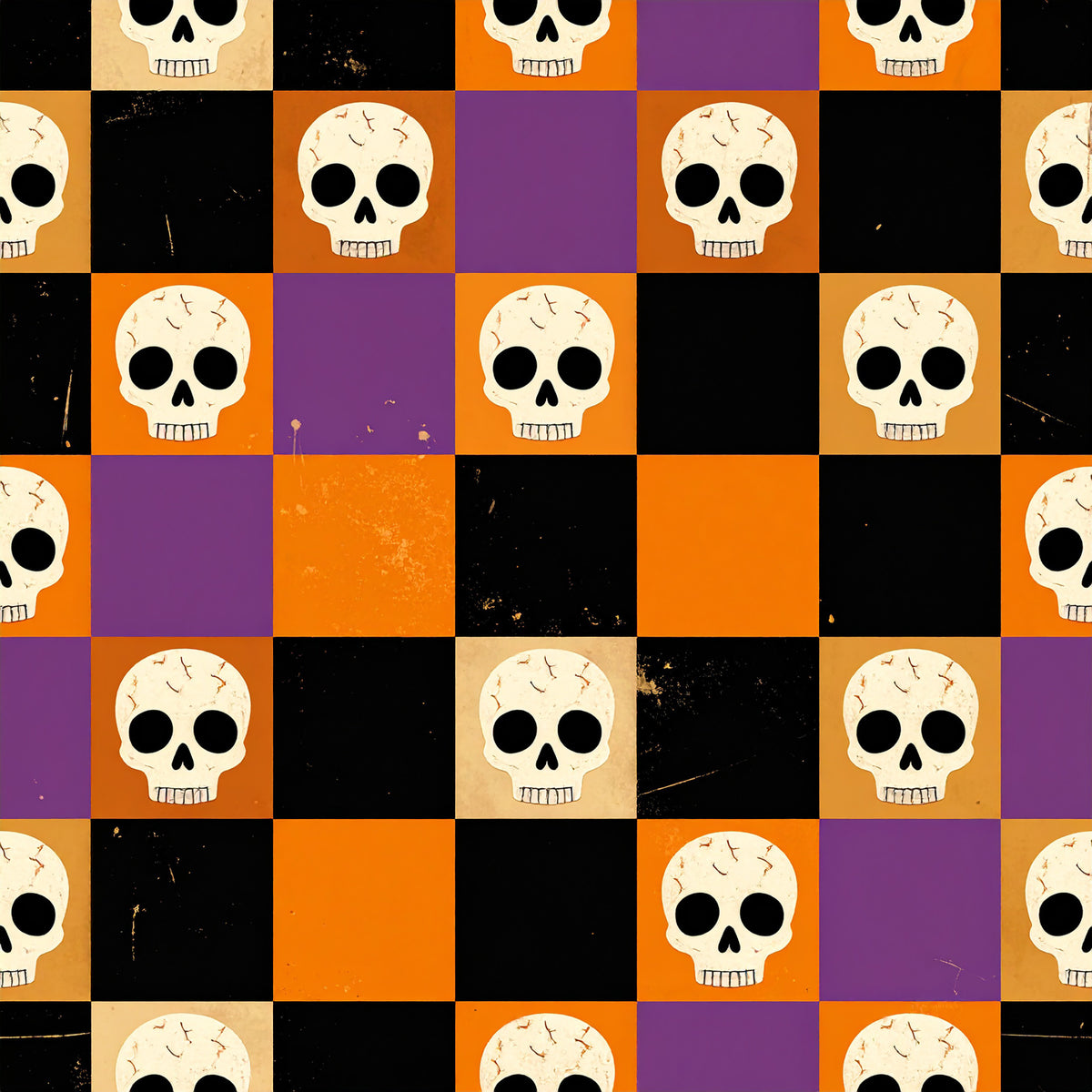 Vintage Midnight Halloween Pattern 1 Quilting Cotton Fabric