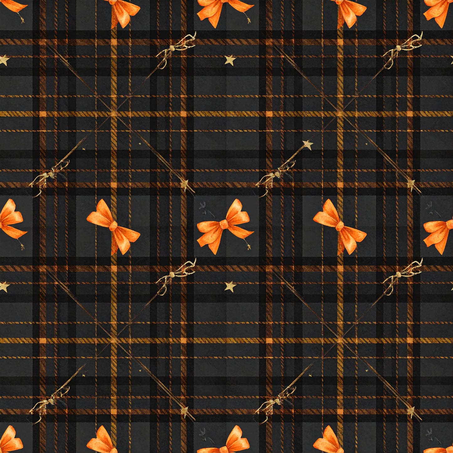 Vintage Midnight Halloween Pattern 10 Quilting Cotton Fabric