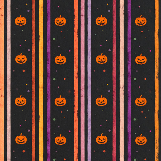 Vintage Midnight Halloween Pattern 12 Quilting Cotton Fabric