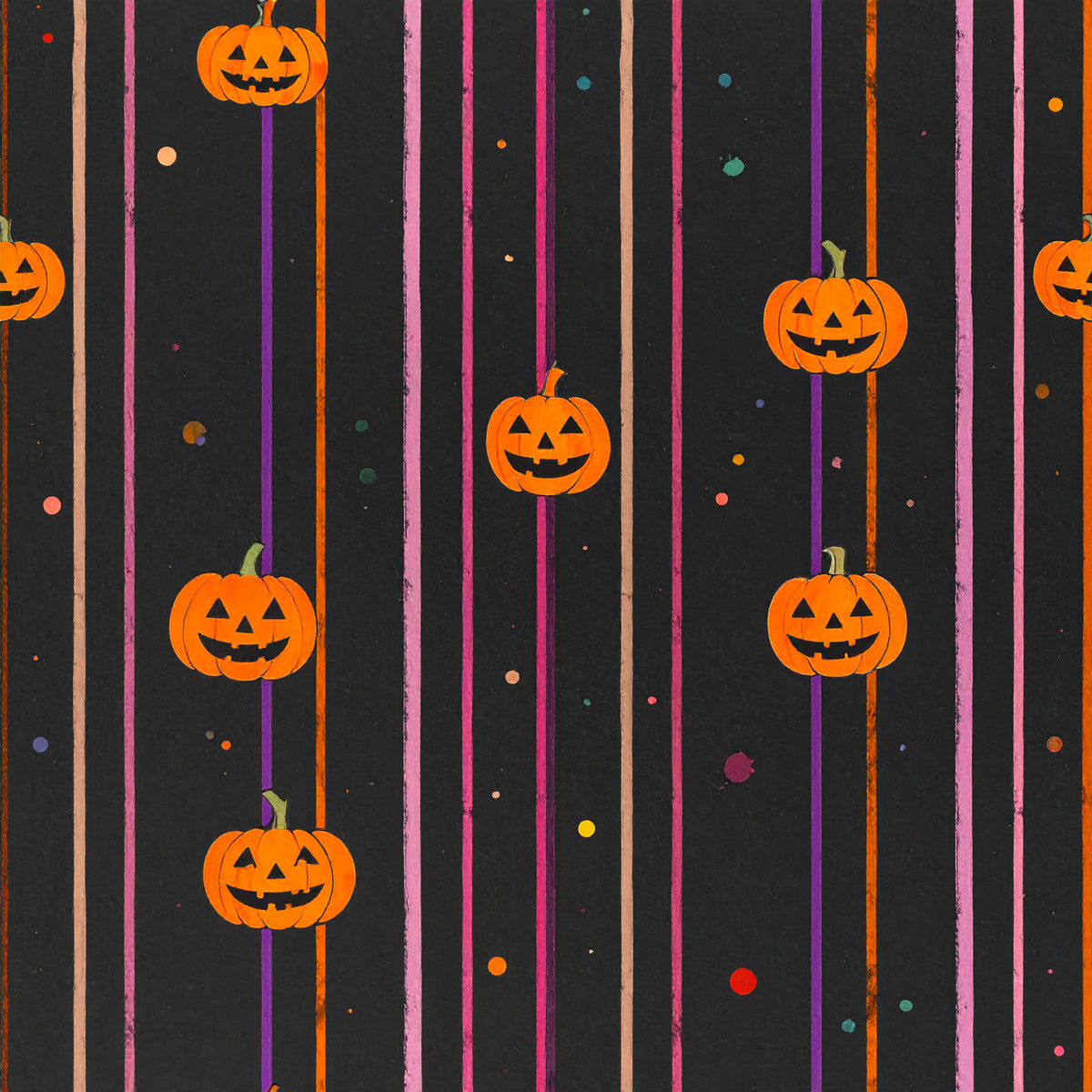 Vintage Midnight Halloween Pattern 13 Quilting Cotton Fabric