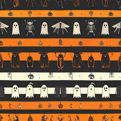 Vintage Midnight Halloween Pattern 14 Quilting Cotton Fabric