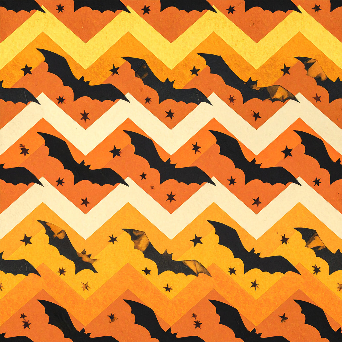 Vintage Midnight Halloween Pattern 16 Quilting Cotton Fabric