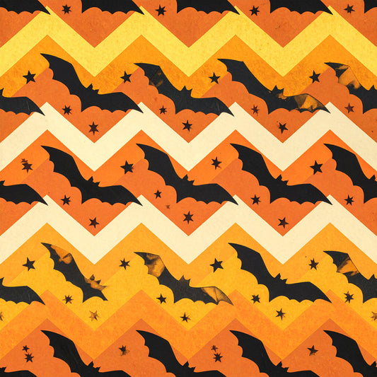 Vintage Midnight Halloween Pattern 16 Quilting Cotton Fabric