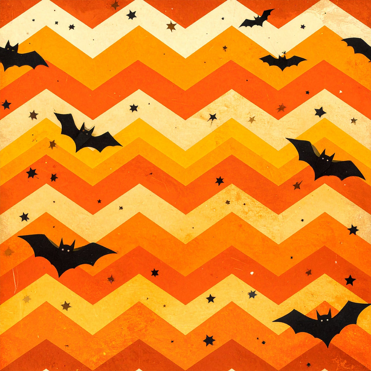Vintage Midnight Halloween Pattern 17 Quilting Cotton Fabric