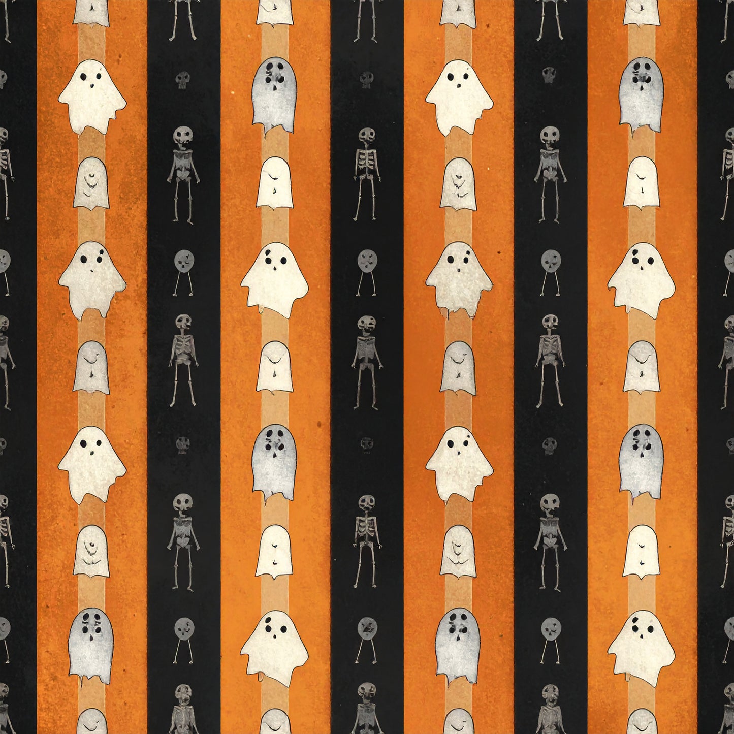 Vintage Midnight Halloween Pattern 27 Quilting Cotton Fabric