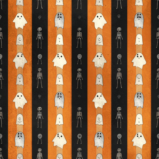 Vintage Midnight Halloween Pattern 27 Quilting Cotton Fabric