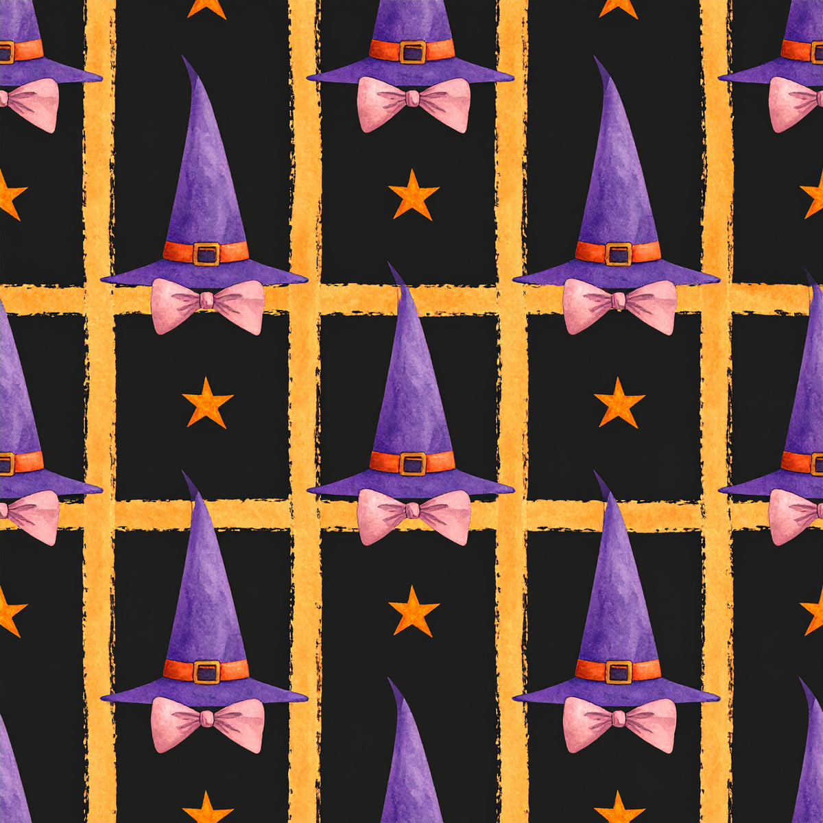 Vintage Midnight Halloween Pattern 4 Quilting Cotton Fabric