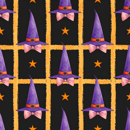 Vintage Midnight Halloween Pattern 4 Quilting Cotton Fabric