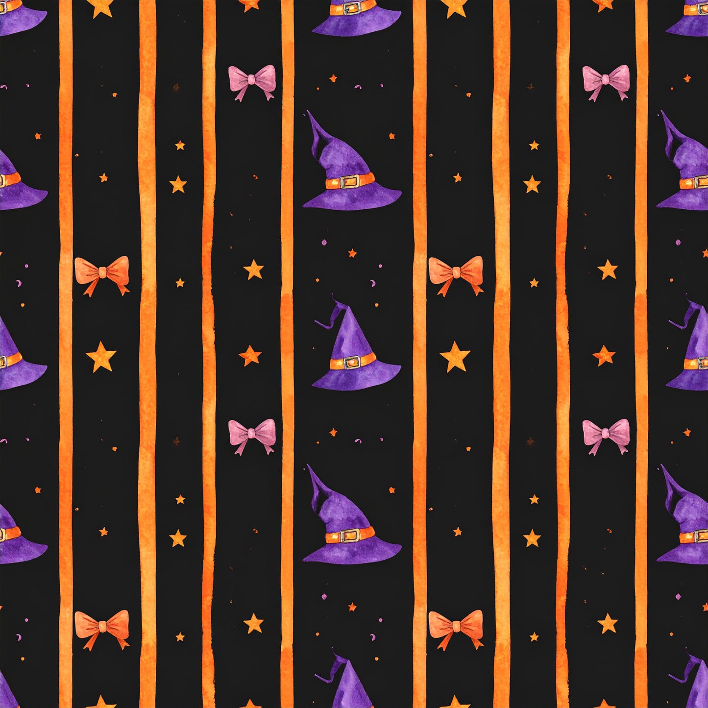 Vintage Midnight Halloween Pattern 5 Quilting Cotton Fabric