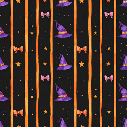 Vintage Midnight Halloween Pattern 5 Quilting Cotton Fabric