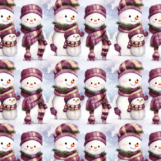 Vintage Plum Christmas Pattern 6 Quilting Cotton Fabric