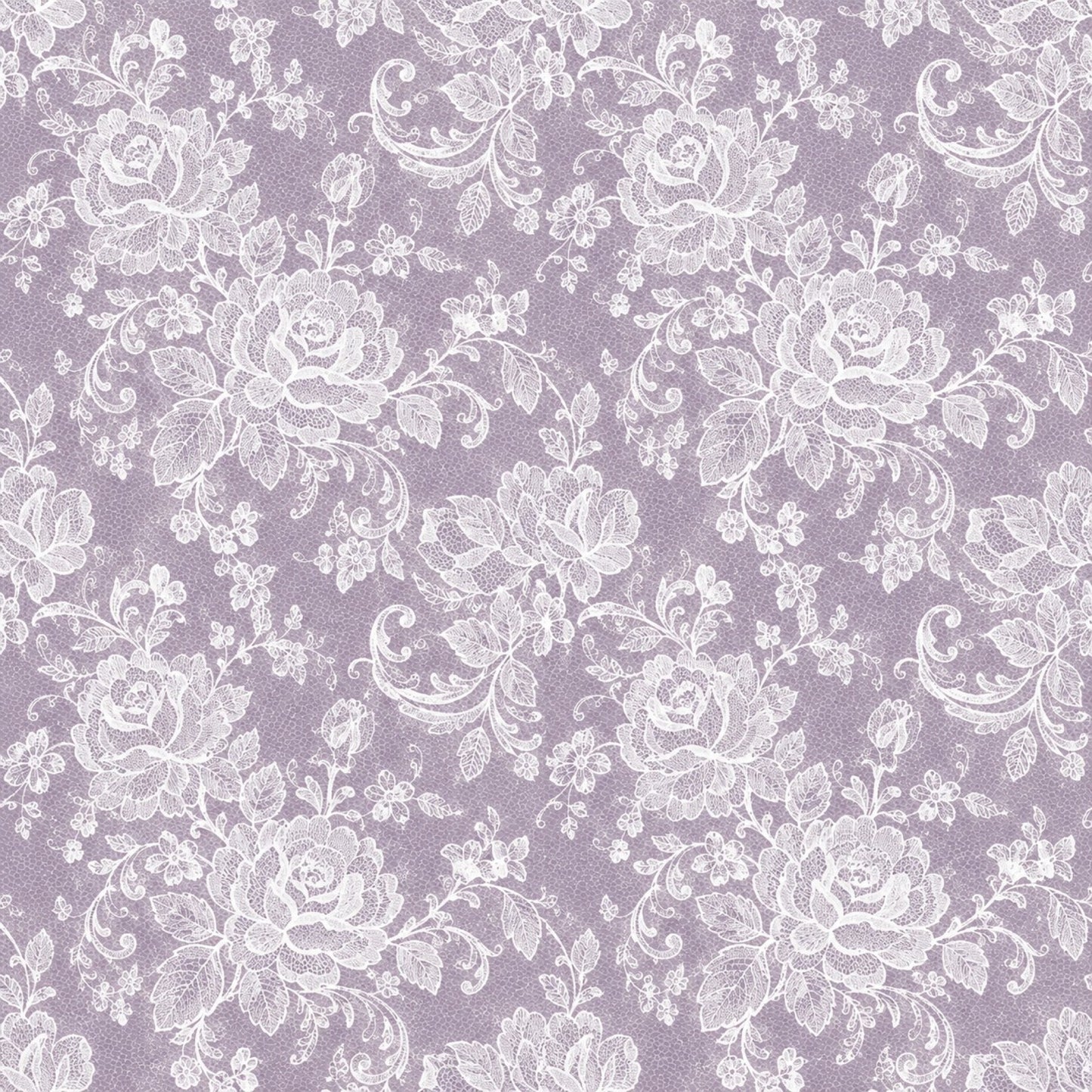 Vintage Rose Lace Pattern 12 Quilting Cotton Fabric
