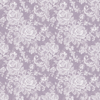 Vintage Rose Lace Pattern 12 Quilting Cotton Fabric
