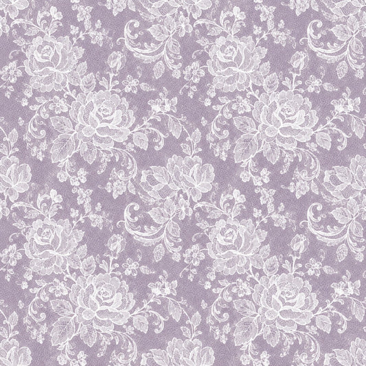 Vintage Rose Lace Pattern 12 Quilting Cotton Fabric