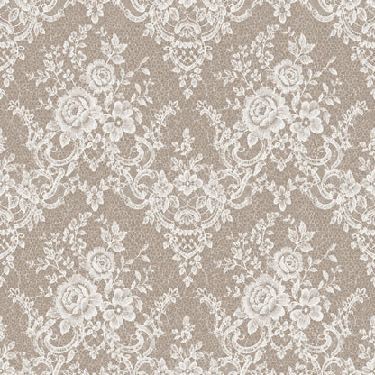 Vintage Rose Lace Pattern 14 Quilting Cotton Fabric
