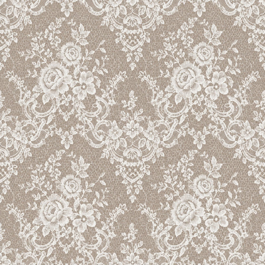 Vintage Rose Lace Pattern 14 Quilting Cotton Fabric