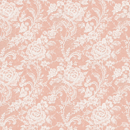 Vintage Rose Lace Pattern 2 Quilting Cotton Fabric