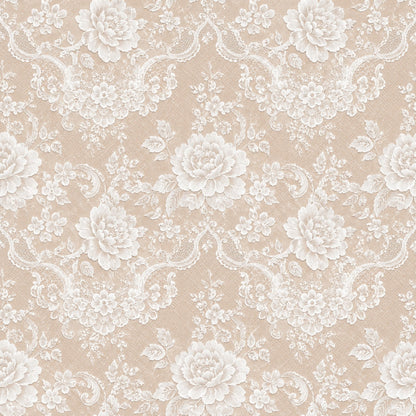 Vintage Rose Lace Pattern 5 Quilting Cotton Fabric