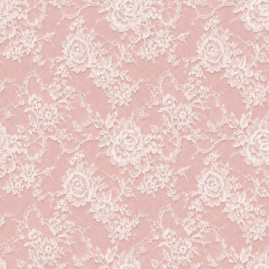 Vintage Rose Lace Pattern 7 Quilting Cotton Fabric