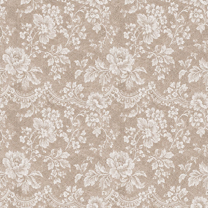 Vintage Rose Lace Pattern 8 Quilting Cotton Fabric