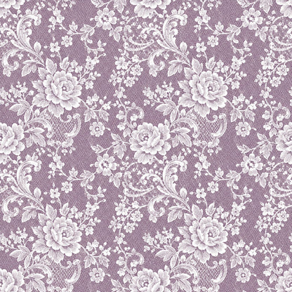 Vintage Rose Lace Pattern 9 Quilting Cotton Fabric