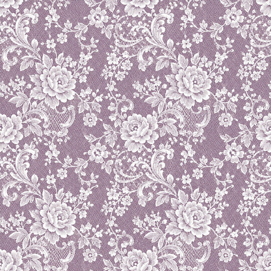 Vintage Rose Lace Pattern 9 Quilting Cotton Fabric