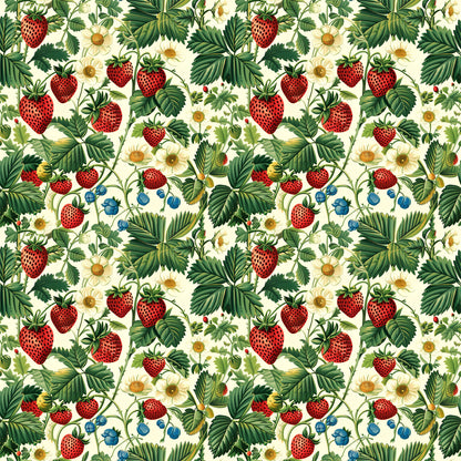 Vintage Strawberries Pattern 11 Quilting Cotton Fabric