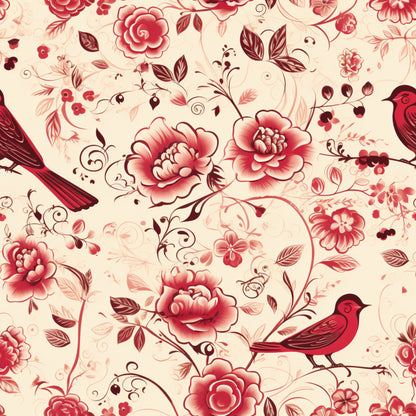 Vintage Valentines Day Pattern 12 Quilting Cotton Fabric