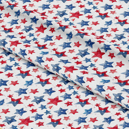 Watercolor 4th of July Pattern 1 Quilting Cotton Fabric