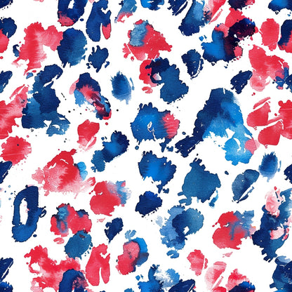 Watercolor 4th of July Pattern 15 Quilting Cotton Fabric