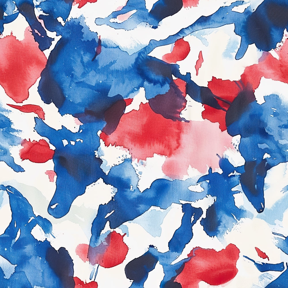 Watercolor 4th of July Pattern 3 Quilting Cotton Fabric