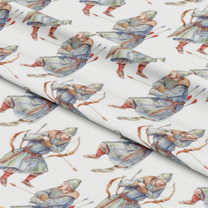 Watercolor Archery Quilting Cotton Fabric