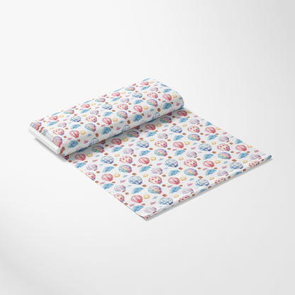 - Watercolor Baby Pattern 8 Quilting Cotton Fabric  
- Multicolor  
- Hot air balloons  
- Pastel hues  
- Soft cotton  
- Kids’ theme  
- Nursery design  
- Light background  
- Fabric roll  
- Child-friendly  
- Crafting material  
- Quilting fabric  
- Baby decor