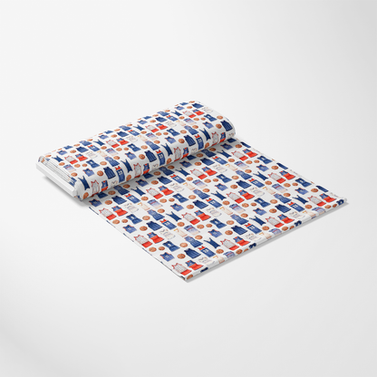 Watercolor Basketball Quilting Cotton Fabric