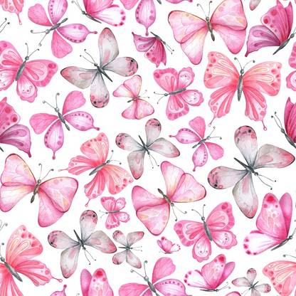 Watercolor Butterflies Pattern 10 Quilting Cotton Fabric