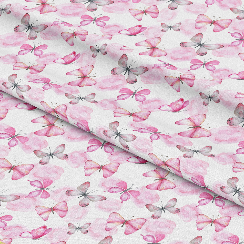 Watercolor Butterflies Pattern 1 Quilting Cotton Fabric