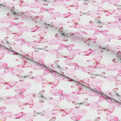 Watercolor Butterflies Pattern 1 Quilting Cotton Fabric