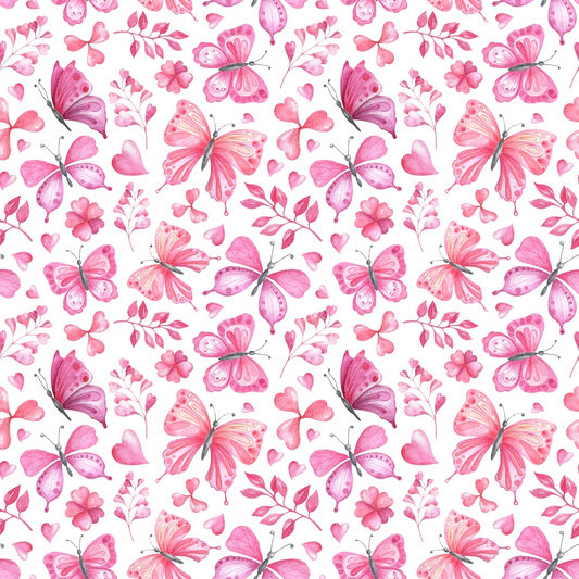 Watercolor Butterflies Pattern 7 Quilting Cotton Fabric