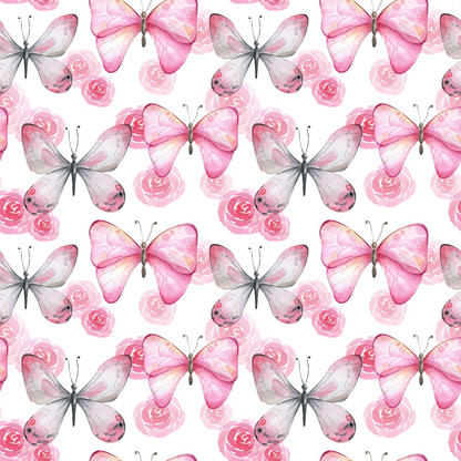 Watercolor Butterflies Pattern 9 Quilting Cotton Fabric