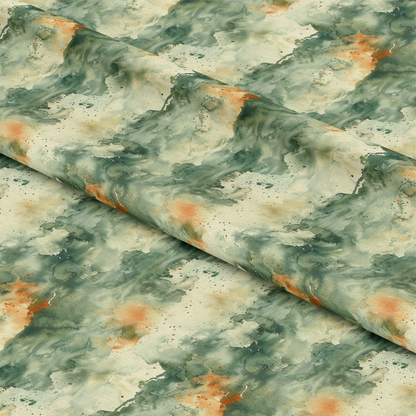 Watercolor Camouflage Grunge Pattern 12 Quilting Cotton Fabric